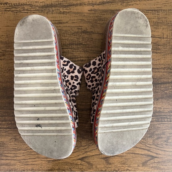 SEVEN DIALS Women's Beverlyn Sandal Slide- Leopard Print Double Buckle Platform - Picture 8 of 8